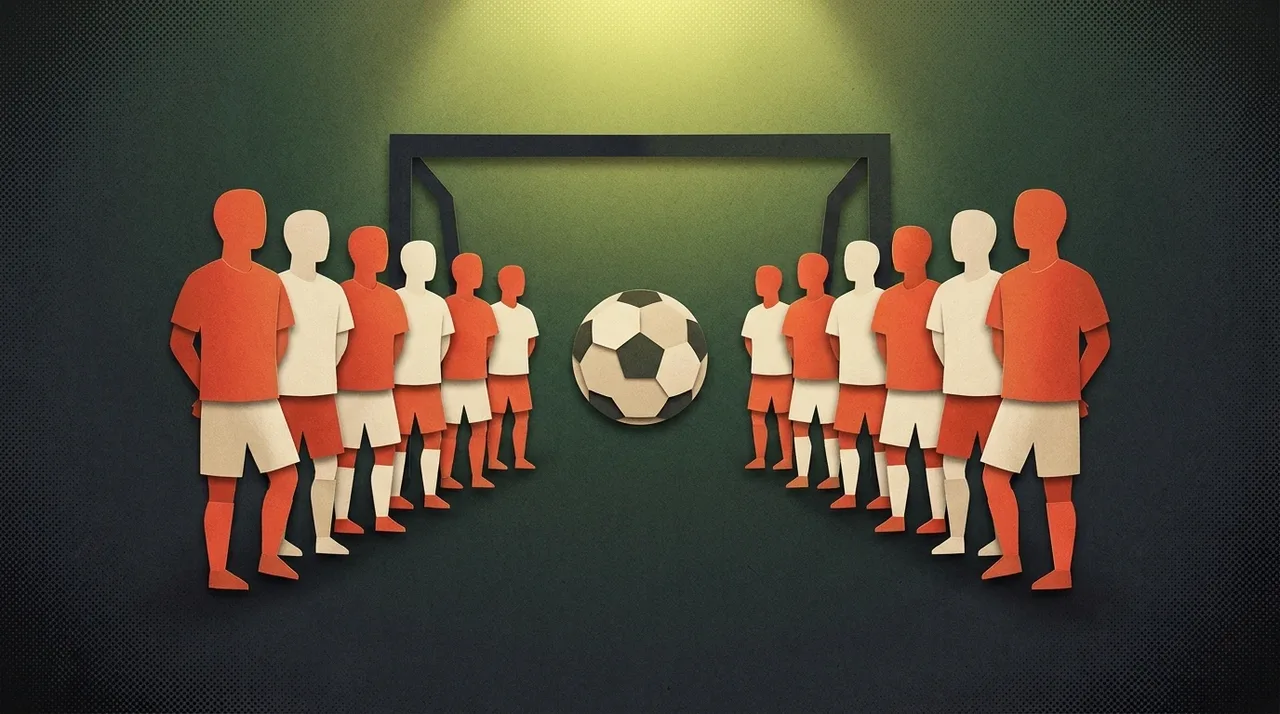 Editorial illustration accompanying a football rules update