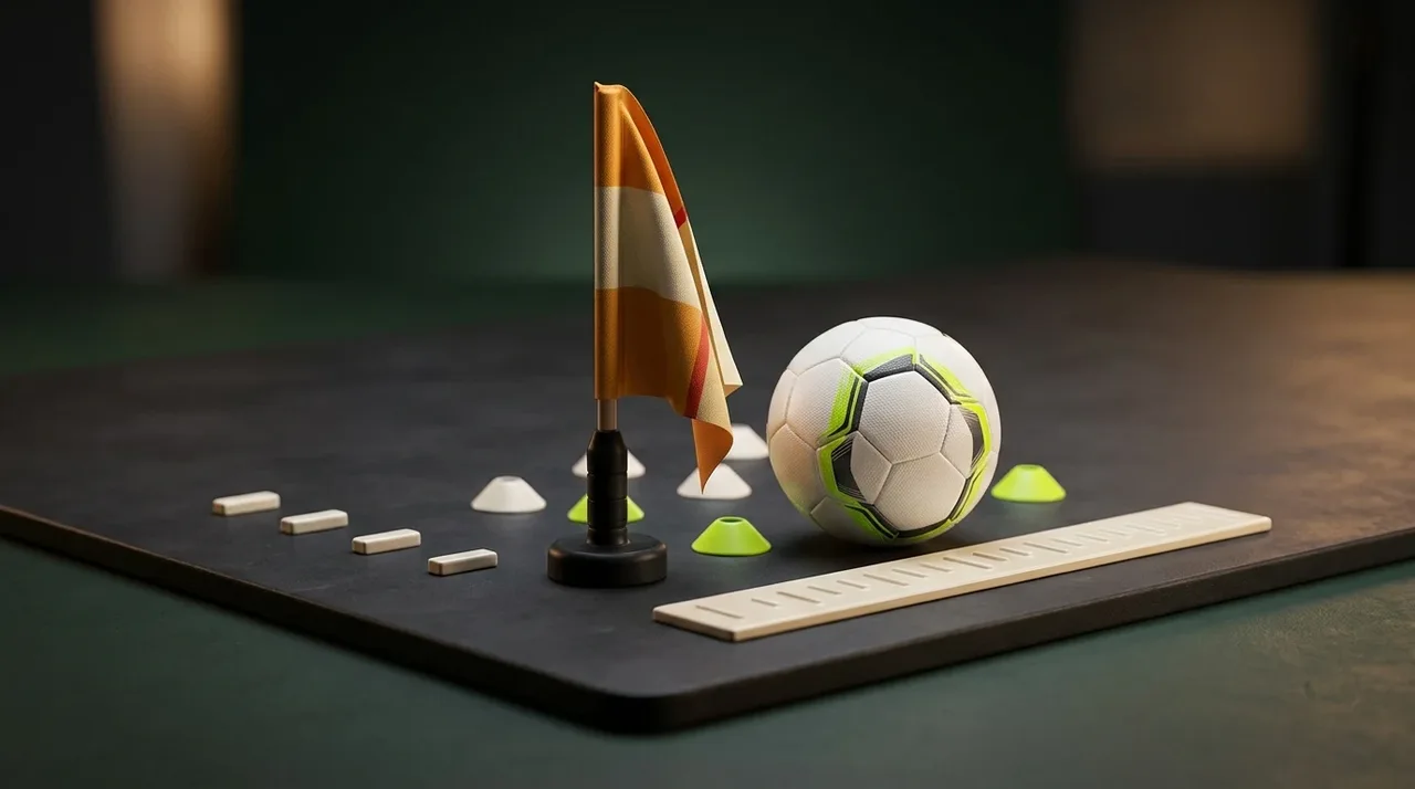 Editorial illustration for football rules study